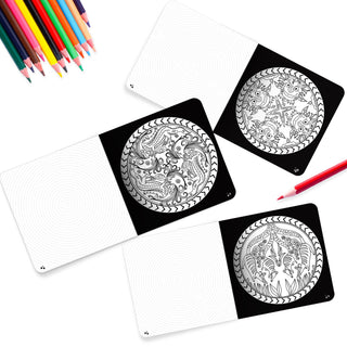 Lil Legends Let's Colour Set of 3 Colouring Books | Animals, Oceans and Dragons | Travel-Friendly Hardboard Support | Boosts Focus and Creativity | For UKG/Primary | Age 4+