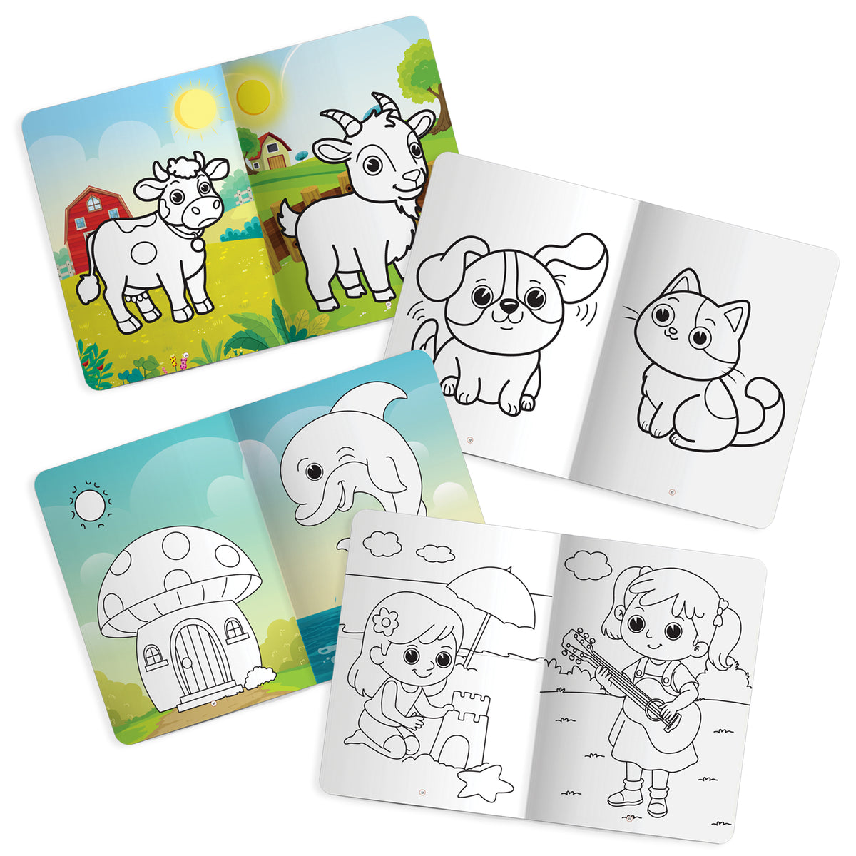 Lil Legends Jumbo Colouring Books Vol 1-4 for Kids | Bold Outlines and Big Designs | Animals, Birds, Everyday Objects and Nature | Fun Colouring Activity Books | Age 3+