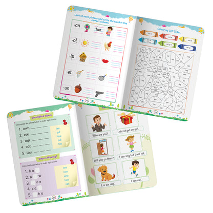 Oswaal Lil Legends Incredible Phonics Level 2 Main Book and Sight Words Book | Set of 2 Books for Age 4-6 Years | CVC Words, Blending and High Frequency Words | Fun Activity Book | For UKG/Class 1