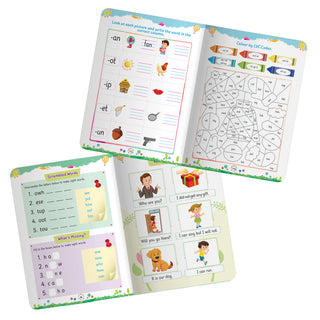 Lil Legends Incredible Phonics Level 2 Main Book and Sight Words Book | Set of 2 Books for Age 4-6 Years | CVC Words, Blending and High Frequency Words | Fun Activity Book | For UKG/Class 1