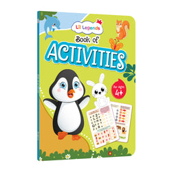 Lil Legends Book of Activities for Age 4+ | Fun Learning Workbook with Tracing, Writing, Colouring Matching, Puzzles and More | Early Learning Activity Book | For LKG/UKG/Class 1
