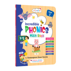 Lil Legends Incredible Phonics Level 2 Main Book for Kids | CVC Words, Short Vowels, 2 and 3 Letter Blending | Early Reading Foundation | Phonics Workbook | For UKG/ Class 1 | Age 4-6