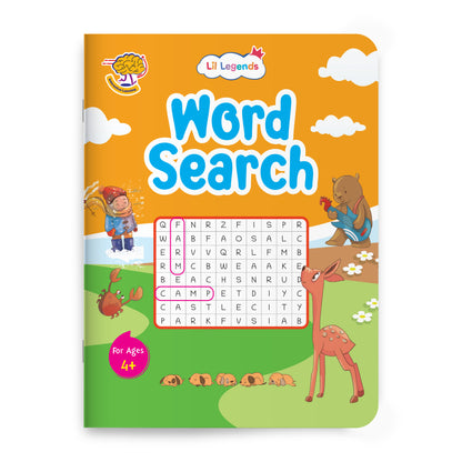 Lil Legends Word Search Puzzle Book for Kids Age 4+ Years - Interactive Learning Activity Book | Fun & Educational Puzzles to Boost Vocabulary, Spelling & Focus | Brain Games for Children