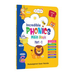 Lil Legends Incredible Phonics Level 1 Part 1 Main Book for Kids | Letter Sounds, Tracing, Writing and Fun Activities | Beginner Phonics Workbook | For Nursery/LKG | Age 3-5