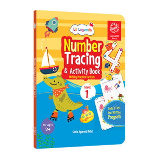 Lil Legends Writing Books Number Tracing and Activity Book Level 1 for Kids | Number Recognition and Fun Activities| Workbook with Smart Dot Guidance | For Nursery/LKG/UKG | Age 2-4