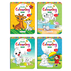 Lil Legends Jumbo Colouring Books Vol 1-4 for Kids | Bold Outlines and Big Designs | Animals, Birds, Everyday Objects and Nature | Fun Colouring Activity Books | Age 3+