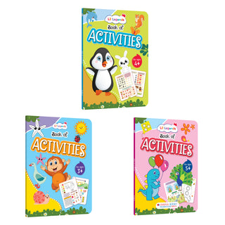 Lil Legends Books of Activities for Age 3+, 4+ and 5+ | Set of 3 Books | Puzzles, reasoning, Colouring, Counting, Matching and More | Early Learning Workbook | For UKG/Class 1