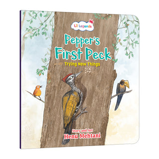 Lil Legends Mindful Moments Series - Pepper's First Peck, Trying New Things | Picture Story Book for Kids | Illustrated Stories to Build Self-Control and Emotional Learning | Age 5+