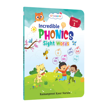 Lil Legends Incredible Phonics Level 1 Sight Words Book | High Frequency Words and CVC Words | English Reading and Activity Book | Age 3+