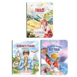 Lil Legends Timeless Classics Re-Imagined for Today | Set of 3 Story Books | Heidi, Gulliver's Travels and More | Vocabulary, Imagination and Value Booster Stories | For Age 7+