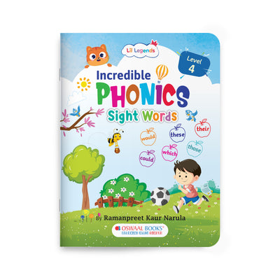 Lil Legends Incredible Phonics Sight Words Book Level 4 | Complex High Frequency Words and Sentence Reading | Fun Activity Book | Age 6+