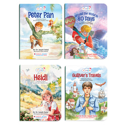 Lil Legends Timeless Classics Re-Imagined for Today | Set of 4 Story Books | Heidi, Peter Pan, Gulliver's Travels and More | Vocabulary, Imagination and Values Booster Stories | For Age 7+