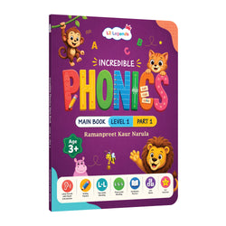 Lil Legends Incredible Phonics Level 1 Part 1 Main Book for Kids | Letter Sounds, Tracing, Writing and Fun Activities | Beginner Phonics Workbook | For Nursery/LKG | Age 3-5