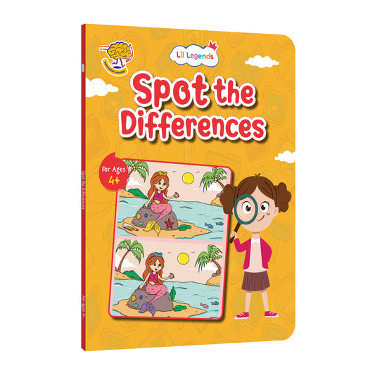 Lil Legends Spot the Difference Book for Kids Age 4+ Years - Interactive Learning Activity Book | Fun Puzzles to Boost Observation, Concentration & Critical Thinking | Brain Games for Children