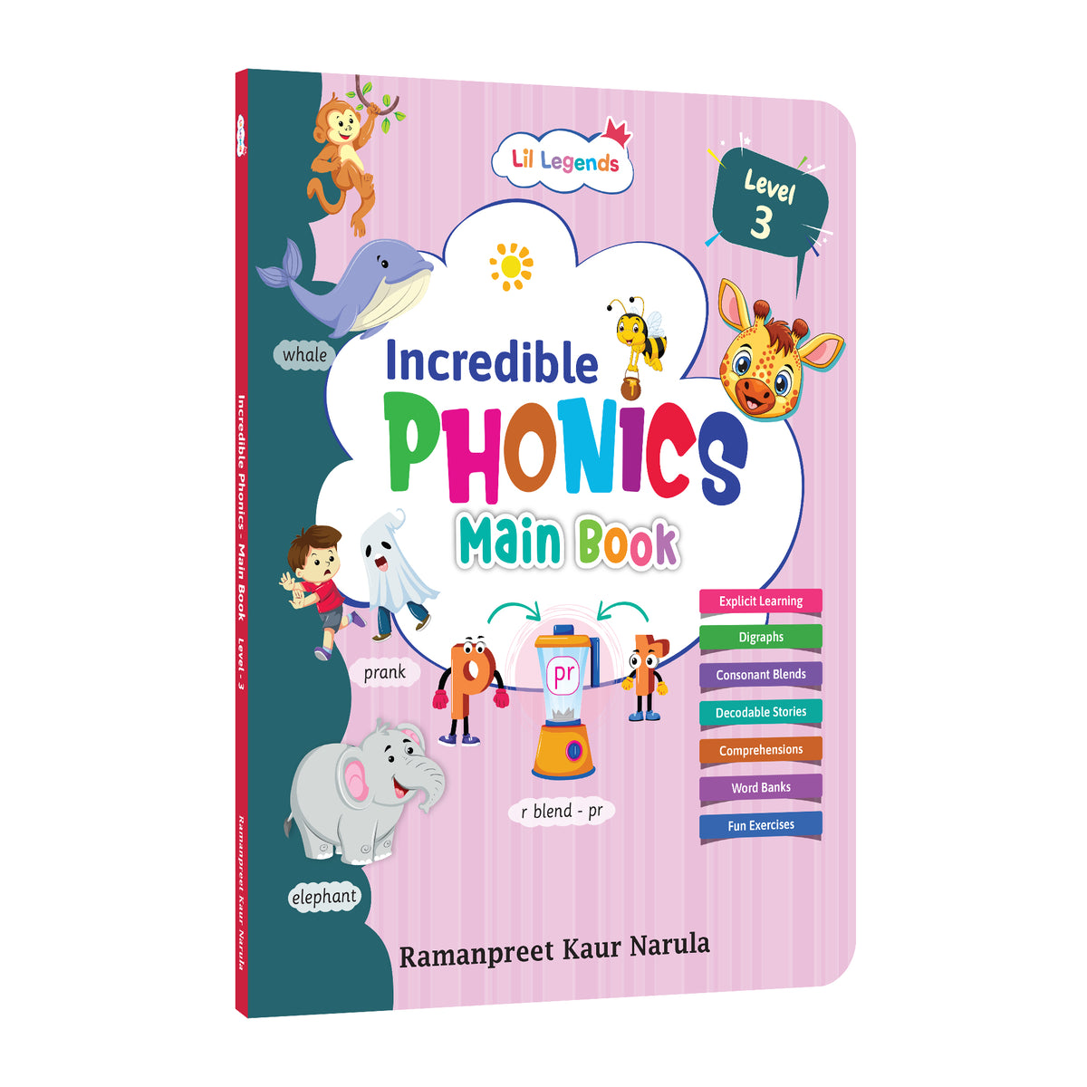 Lil Legends Incredible Phonics Level 3 Main Book | Digraphs, Consonant Blends and Decodable Stories | Reading Fluency | Advanced Phonics Workbook | Age 5+