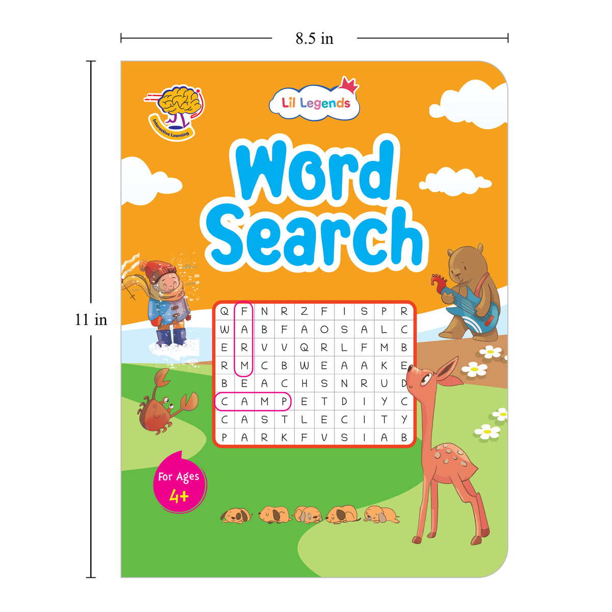 Lil Legends Word Search Puzzle Book for Kids Age 4+ Years - Interactive Learning Activity Book | Fun & Educational Puzzles to Boost Vocabulary, Spelling & Focus | Brain Games for Children