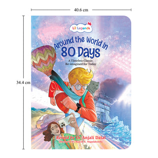 Lil Legends Timeless Classics Re-Imagined for Today | Set of 3 Story Books | Pinocchio, Around the World in 80 Days and More | Vocabulary, Imagination and Value Booster Stories | For Age 7+