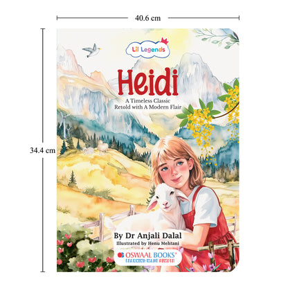 Lil Legends Timeless Classics Re-Imagined for Today | Set of 2 Illustrated Story Books | Heidi and Around the World in 80 Days | Vocabulary, Imagination and Value Booster Stories | For Age 7+
