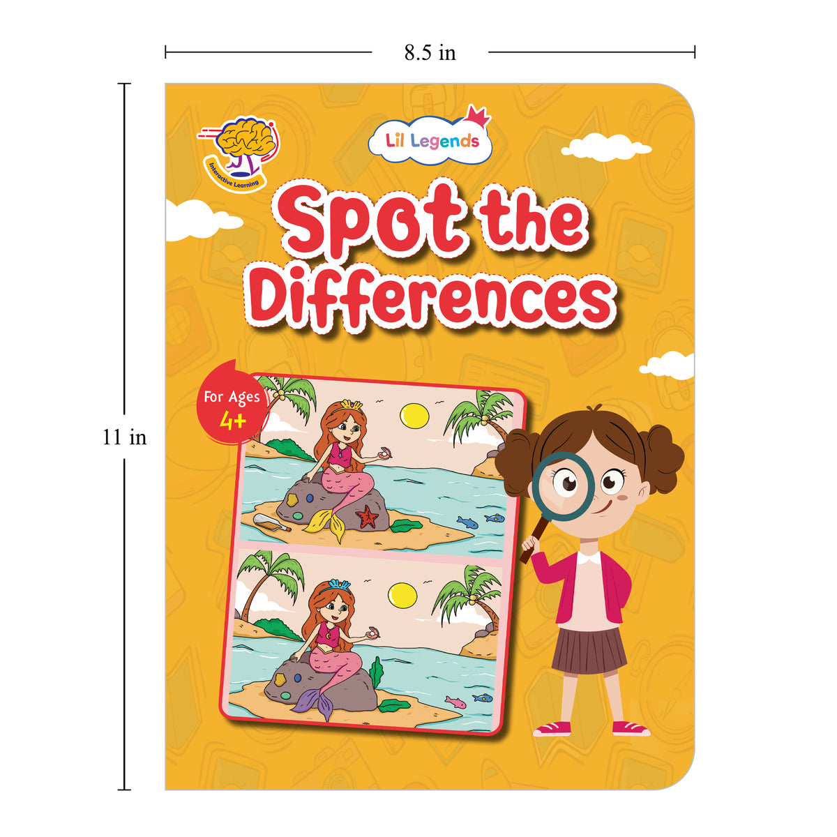 Lil Legends Spot the Difference Book for Kids Age 4+ Years - Interactive Learning Activity Book | Fun Puzzles to Boost Observation, Concentration & Critical Thinking | Brain Games for Children