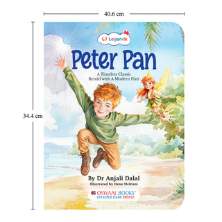 Lil Legends Timeless Classics Re-Imagined for Today | Set of 2 Illustrated Story Books | Pinocchio and Peter Pan | Vocabulary, Imagination and Value Booster Stories | For Age 7+