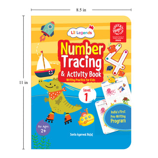 Lil Legends Number Learning Pack | Set of 2 Books | Number Tracing and Activity Levels 1 and 2 | Counting and Early Maths | India's First Pre-Writing Programme | Age 2-5