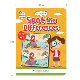 Lil Legends Spot the Difference Book for Kids Age 4+ Years - Interactive Learning Activity Book | Fun Puzzles to Boost Observation, Concentration & Critical Thinking | Brain Games for Children