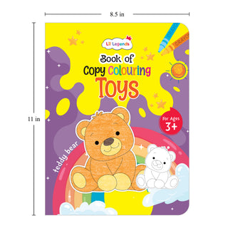 Lil Legends Books Of Copy Colouring Set of 10 Books for Kids | Dinosaurs, Unicorns, Festivals, Community Helpers and More | Fun Activities and Vocabulary Booster | For LKG/UK | Age 3+