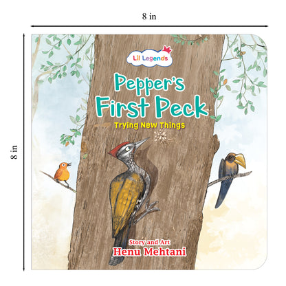 Lil Legends Mindful Moments Series - Pepper's First Peck, Trying New Things | Picture Story Book for Kids | Illustrated Stories to Build Self-Control and Emotional Learning | Age 5+