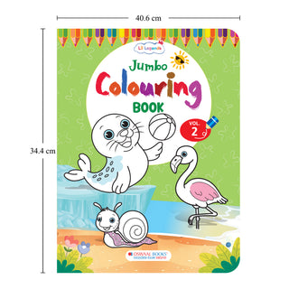 Lil Legends Jumbo Colouring Book Vol 2 for Kids | Bold Outlines and Fun Designs | Animals, Birds and Nature Scenes | Big Size Colouring Activity Book | For Toddlers/LKG/UKG | Age 4+