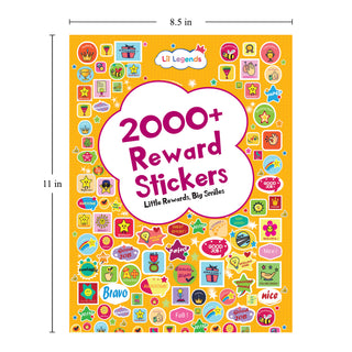 Lil Legends Reward Stickers Book, Little Rewards Big Smile 2000+ Motivational Stickers | Perfectly Curated for Teachers and Parents | Stars, Smileys and Praise Stickers | For School and Home