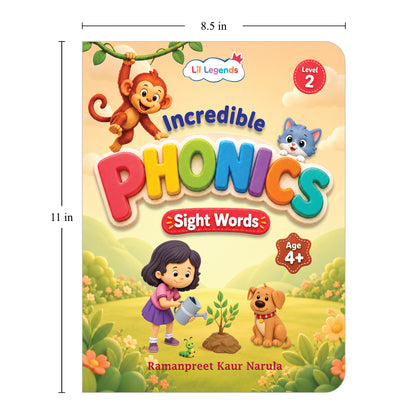 Lil Legends Incredible Phonics Level 2 Sight Words Book | High Frequency Words and Reading Practice | Vocabulary and Activity Book | Age 4+