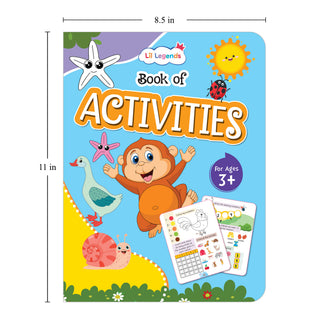 Lil Legends Books of Activities for Age 3+, 4+ and 5+ | Set of 3 Books | Puzzles, reasoning, Colouring, Counting, Matching and More | Early Learning Workbook | For UKG/Class 1