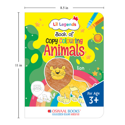 Lil Legends Set of 10 Copy Colouring Books for Kids | Boxset of 10 Books | Alphabet, Numbers, Shapes and More | Fun Activities and Vocabulary Booster | For Nursery/LKG/UKGF | Age 3+
