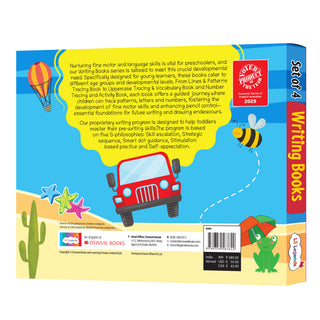 Lil Legends Set of 4 Writing Books Box Set | India's First Pre-Writing Program | Patterns, Numbers and Uppercase Tracing, Activities and Vocabulary | For Nursery/LKG/UKG | Age 2-5