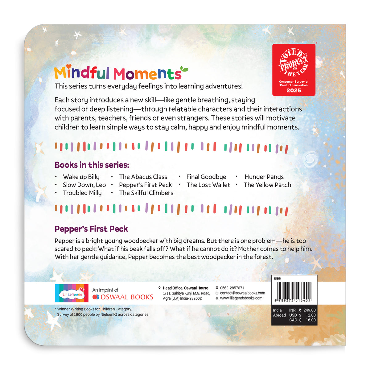Lil Legends Mindful Moments Series - Pepper's First Peck, Trying New Things | Picture Story Book for Kids | Illustrated Stories to Build Self-Control and Emotional Learning | Age 5+
