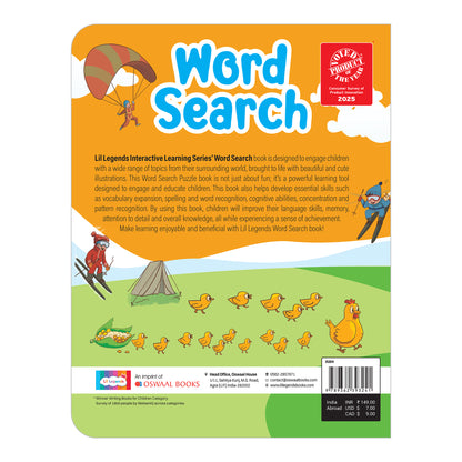 Lil Legends Word Search Puzzle Book for Kids Age 4+ Years - Interactive Learning Activity Book | Fun & Educational Puzzles to Boost Vocabulary, Spelling & Focus | Brain Games for Children
