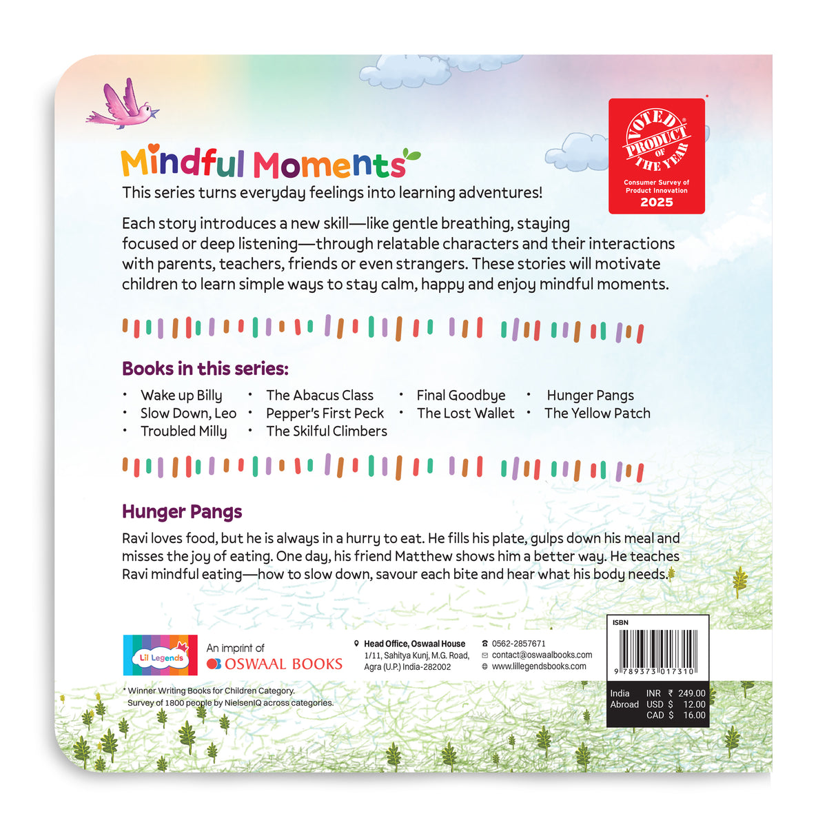 Lil Legends Mindful Moments Series - Hunger Pangs, Eating Mindfully | Picture Story Book for Kids | Illustrated Stories to Build Self-Control and Emotional Learning | Age 5+
