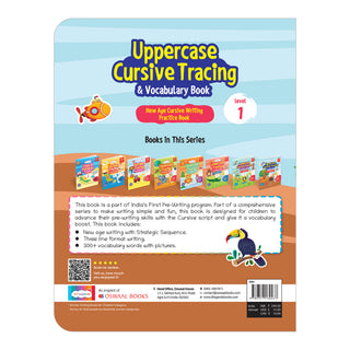Lil Legends Uppercase Cursive Tracing & Vocabulary Workbook for Kids | Level 1 Handwriting Practice Book | Learn Letter Formation & Improve Writing Skills | Age 4+