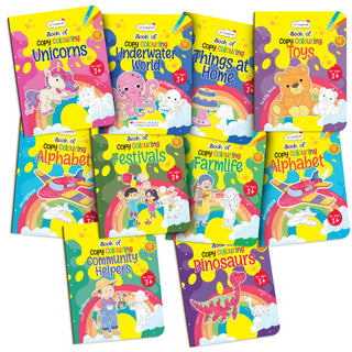 Lil Legends Books Of Copy Colouring Mega Pack of 20 Books for Kids | Alphabet, Numbers, Toys, Fairies and More | Fun Activities and Vocabulary Booster | For Nursery/LKG/UKG | Age 3+|