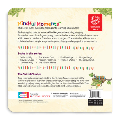 Oswaal Lil Legends Mindful Moments Series - Skilful Climbers, Learning to Pay Attention | Picture Story Book for Kids | Illustrated Stories to Build Self-Control and Emotional Learning | Age 5+