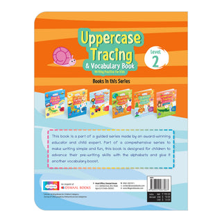 Lil Legends Writing Books Uppercase Tracing and Vocabulary Book Level 2 for Kids | India's First Pre-writing Program | Workbook With Smart Dot Guidance | For Nursery/LKG/UKG | Age 3-5