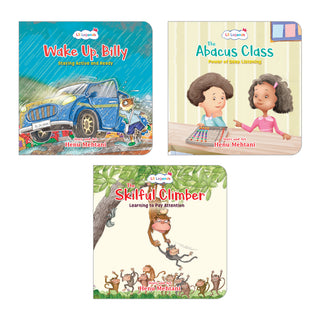 Lil Legends Mindful Moments Series - Wake Up Billy, Skilful Climbers and The Abacus Class | Set of 3 Books for Kids | Illustrated Stories to Build Concentration and Attention | Age 5+
