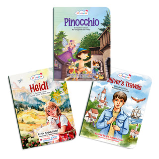 Lil Legends Timeless Classics Re-Imagined for Today | Set of 3 Story Books | Heidi, Pinocchio and Peter Pan | Vocabulary, Imagination and Value Booster Stories | For Age 7+
