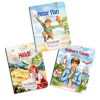 Lil Legends Timeless Classics Re-Imagined for Today | Set of 3 Story Books | Heidi, Peter Pan and Gulliver's Travels | Vocabulary, Imagination and Value Booster Stories | For Age 7+ f