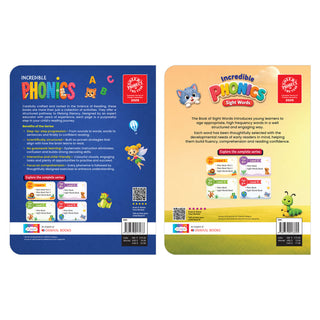 Lil Legends Incredible Phonics Level 2 Main Book and Sight Words Book | Set of 2 Books for Age 4-6 Years | CVC Words, Blending and High Frequency Words | Fun Activity Book | For UKG/Class 1