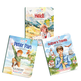 Lil Legends Timeless Classics Re-Imagined for Today | Set of 3 Story Books | Heidi, Pinocchio and Gulliver's Travels | Vocabulary, Imagination and Value Booster Stories | For Age 7+