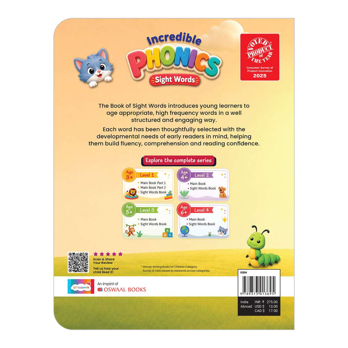 Lil Legends Incredible Phonics Level 2 Sight Words Book | High Frequency Words and Reading Practice | Vocabulary and Activity Book | Age 4+