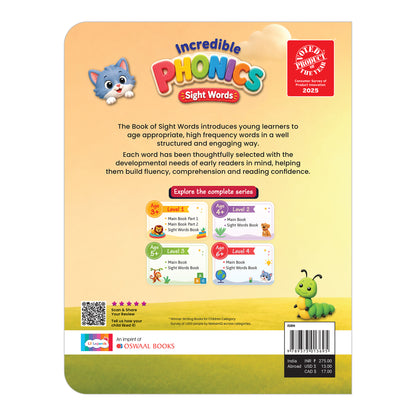 Lil Legends Incredible Phonics Level 2 Sight Words Book | High Frequency Words and Reading Practice | Vocabulary and Activity Book | Age 4+