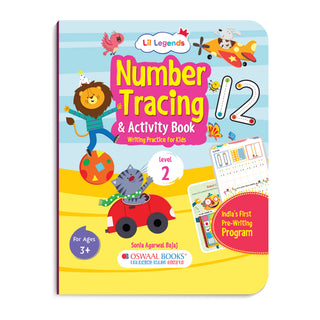 Lil Legends Number Learning Pack | Set of 2 Books | Number Tracing and Activity Levels 1 and 2 | Counting and Early Maths | India's First Pre-Writing Programme | Age 2-5