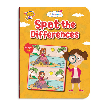 Lil Legends Spot the Difference Book for Kids Age 4+ Years - Interactive Learning Activity Book | Fun Puzzles to Boost Observation, Concentration & Critical Thinking | Brain Games for Children